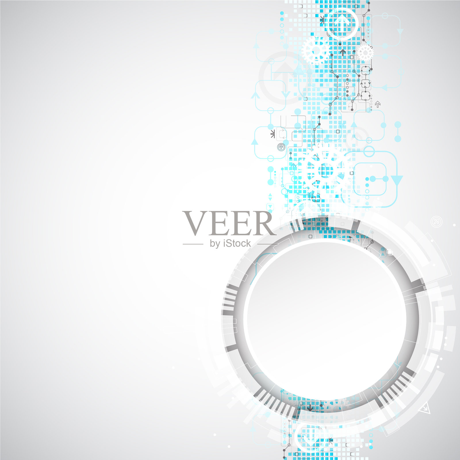 抽象的背景与各种技术插画图片素材