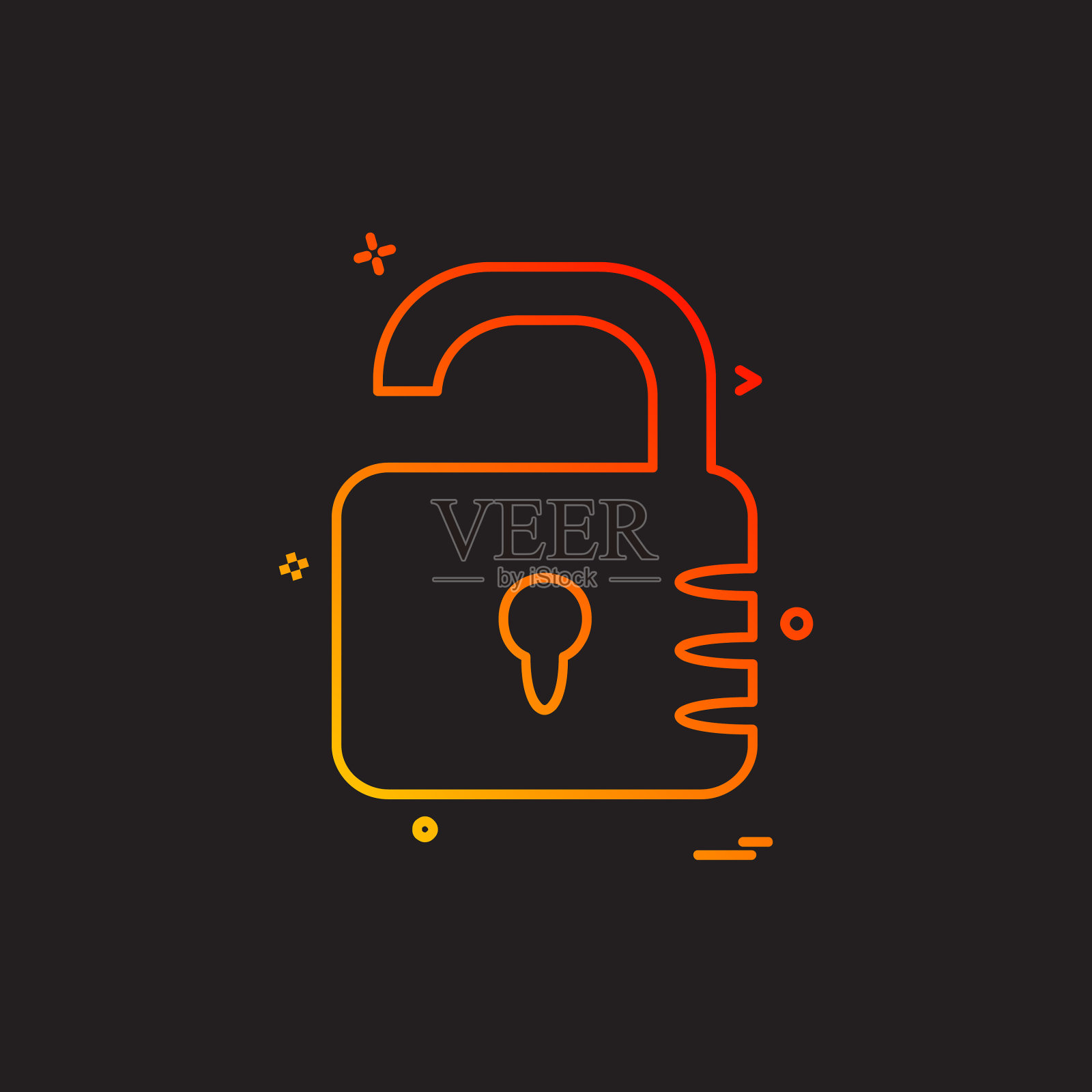 锁图标设计插画图片素材