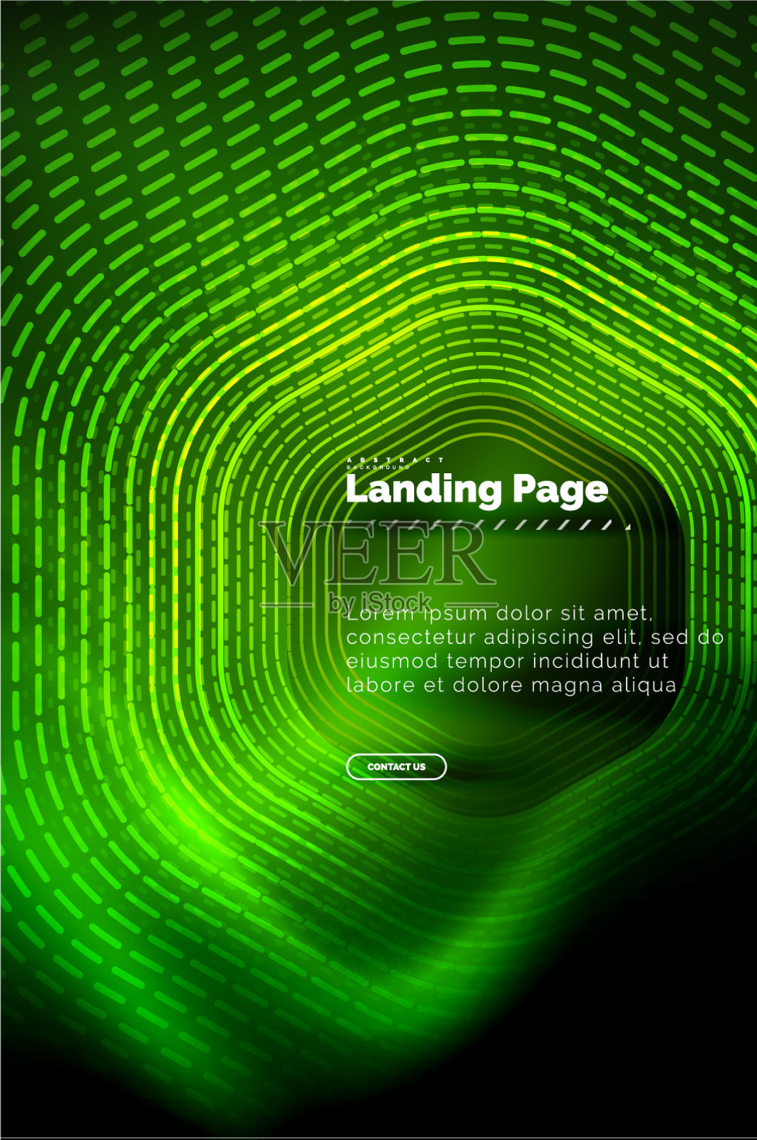 霓虹发光科技六角形线条高科技插画图片素材