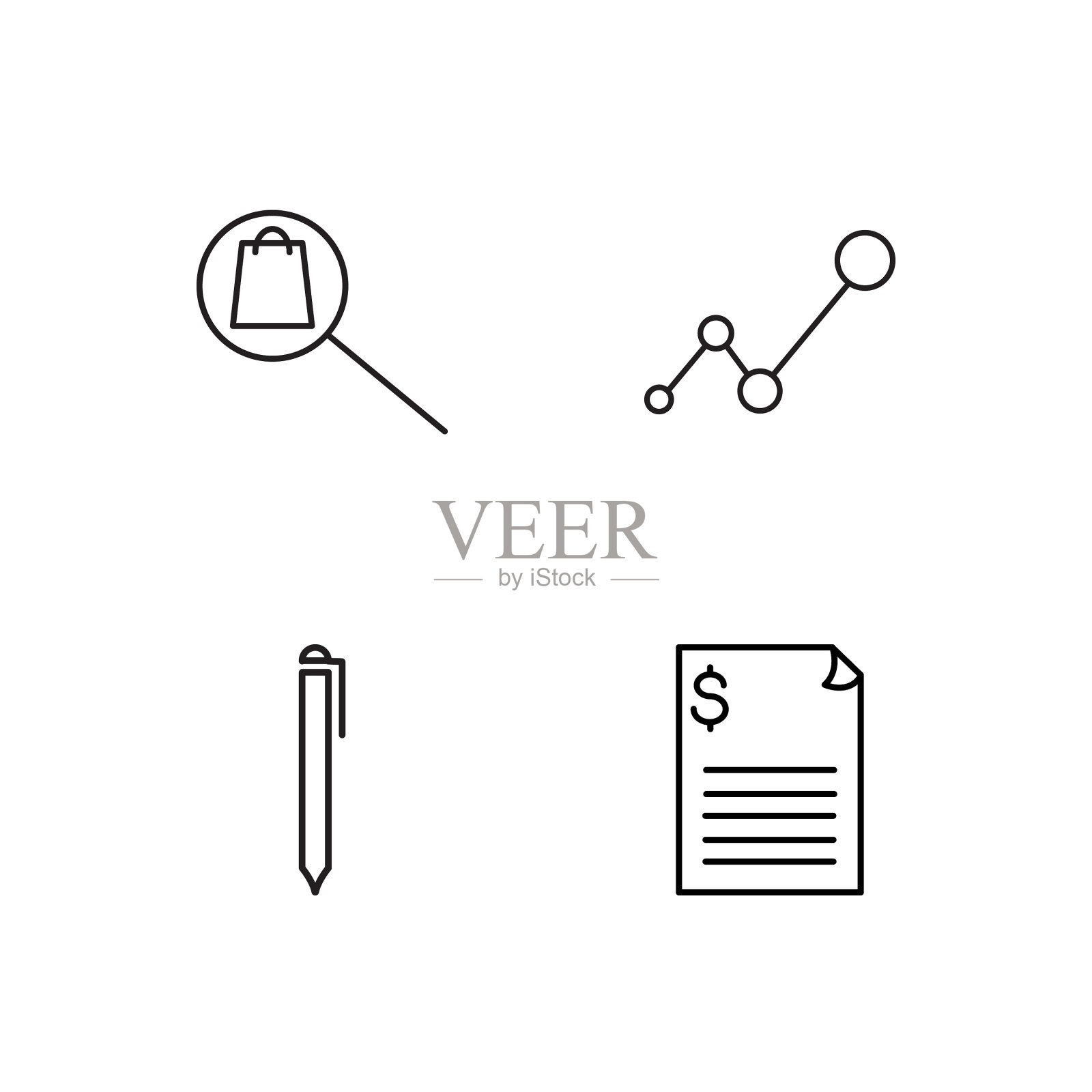 业务简单概述图标集图标素材