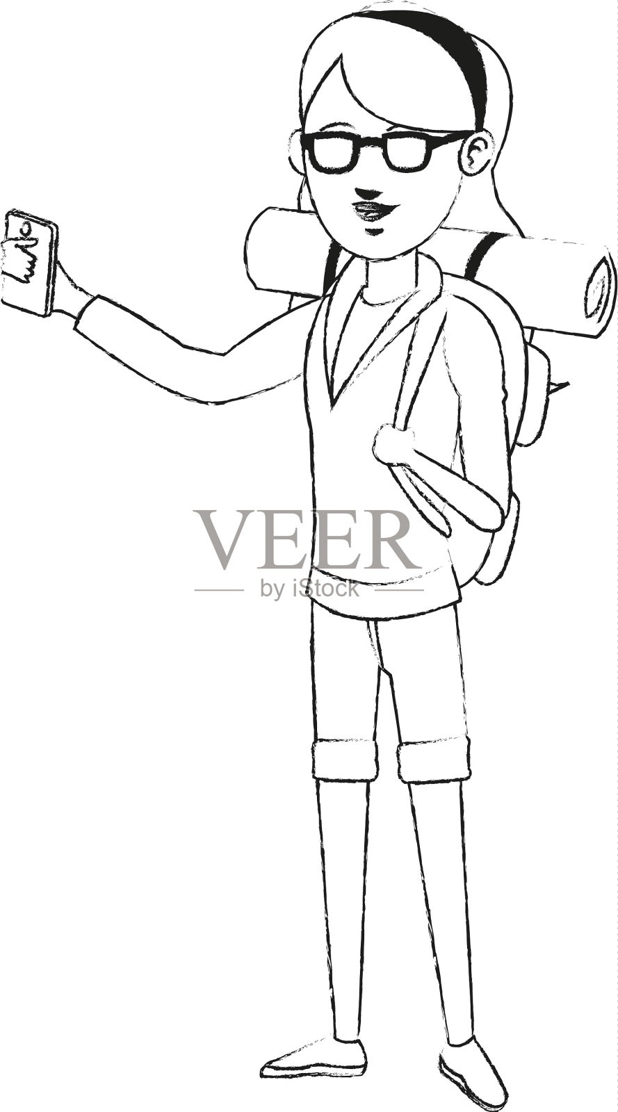 旅游形象插画图片素材