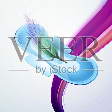 卫生棉插画图片素材