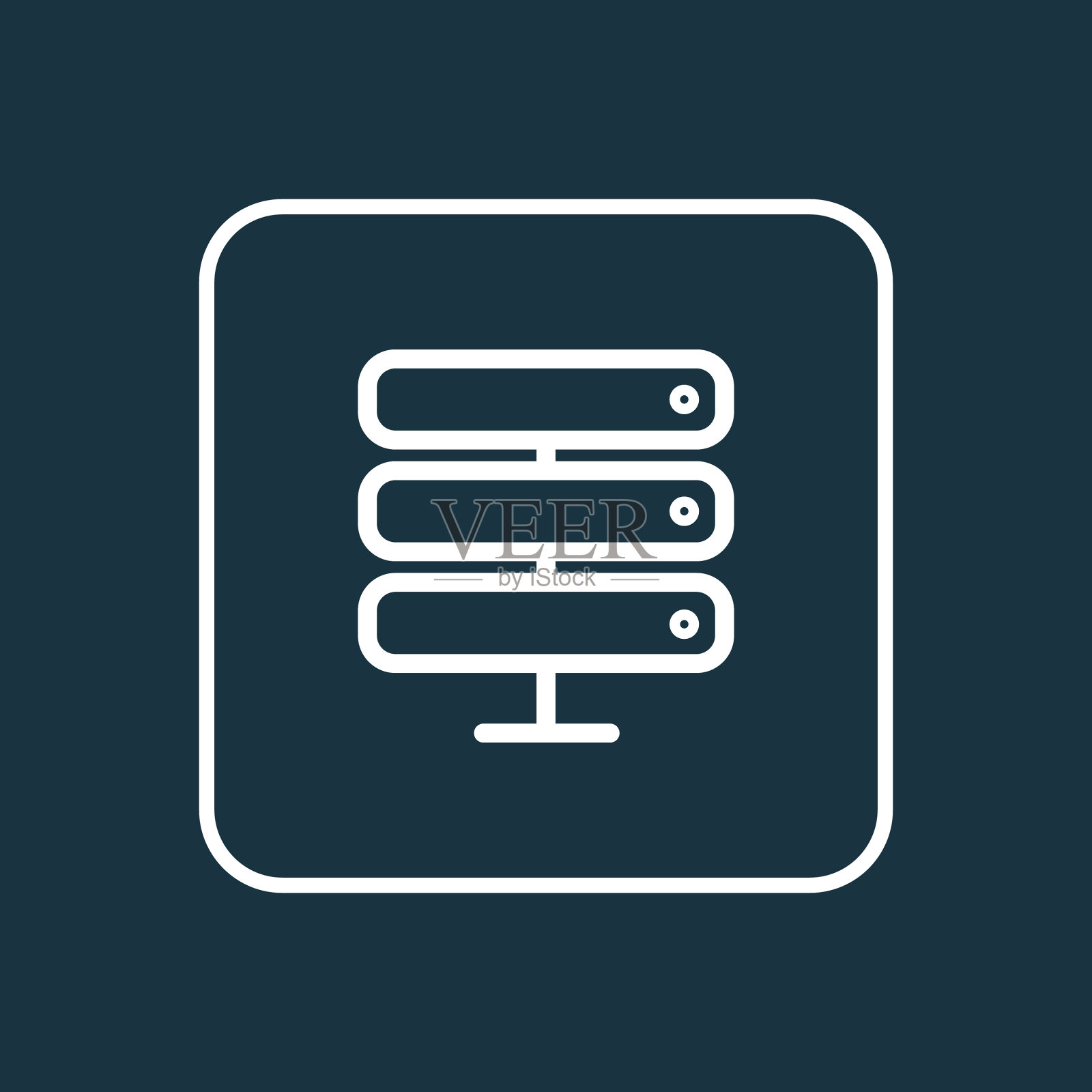 服务器轮廓符号优质隔离插画图片素材