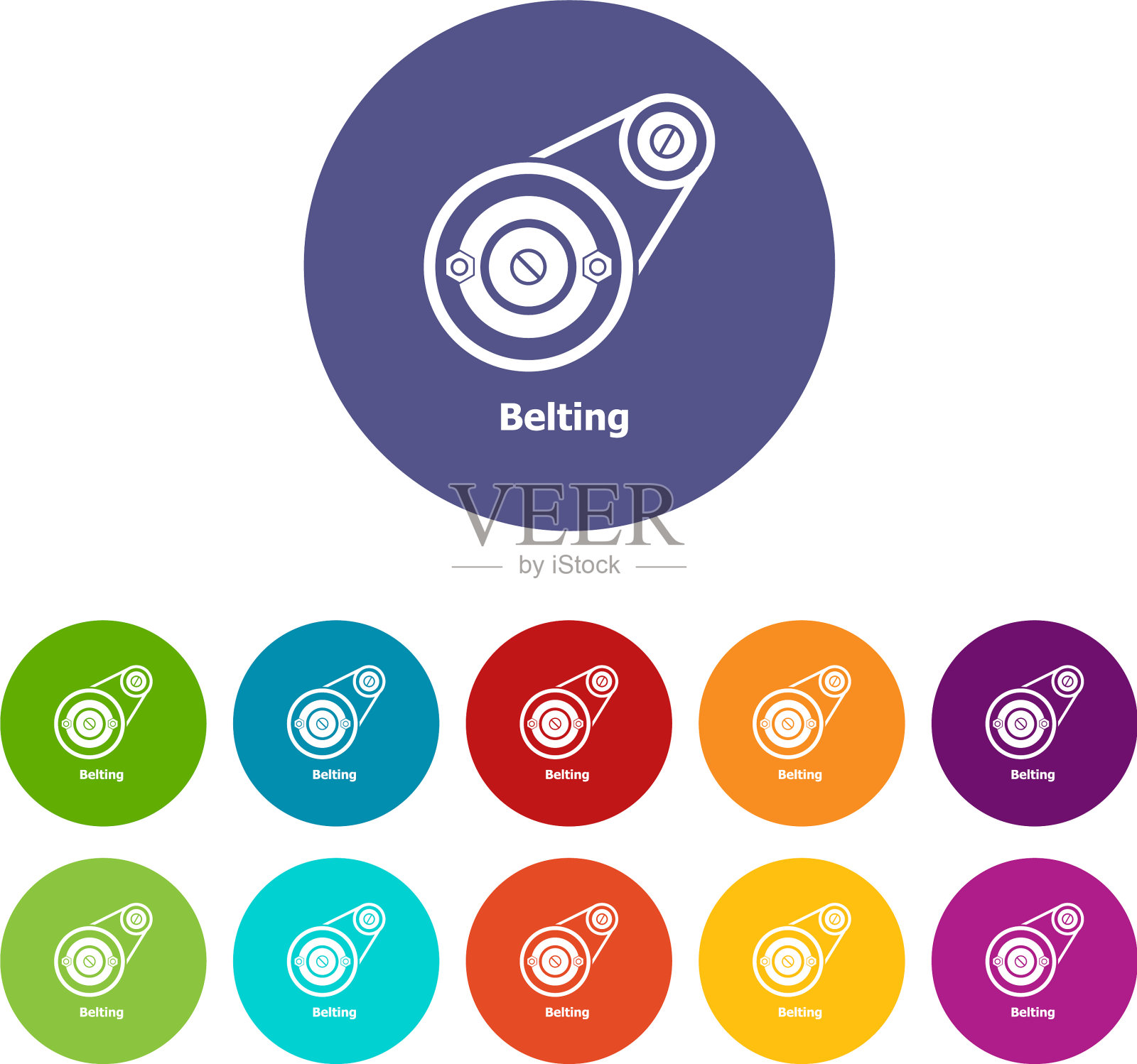 皮带驱动器图标设置颜色图标素材