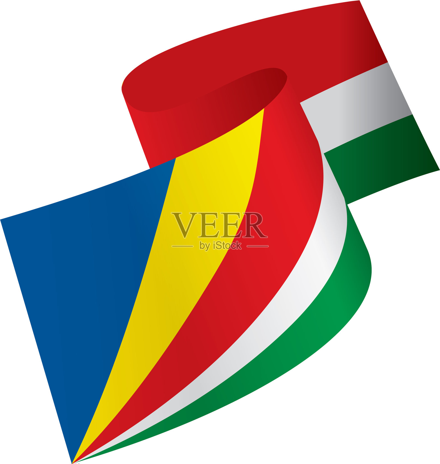 塞舌尔群岛国旗设计元素图片