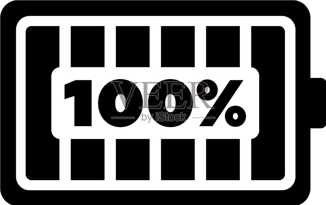 电池状态全平图标图标素材