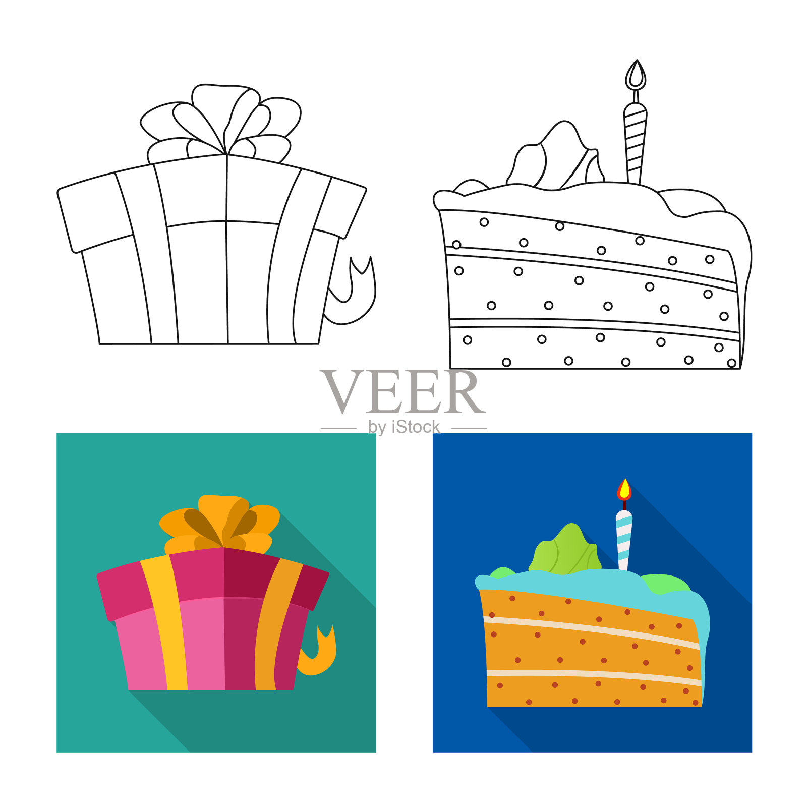 派对和生日偶像插画图片素材