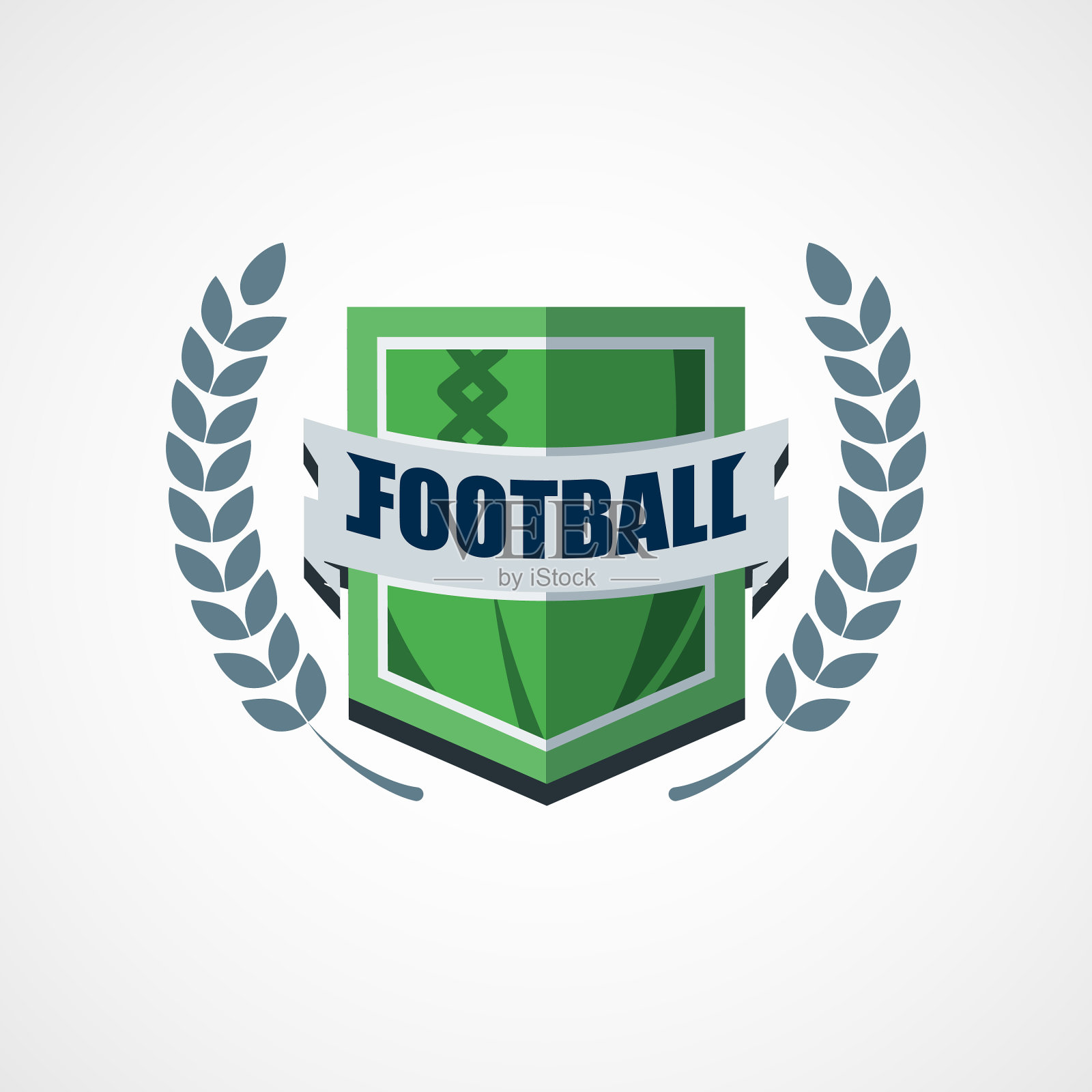 美式足球标志模板大学标志插画图片素材