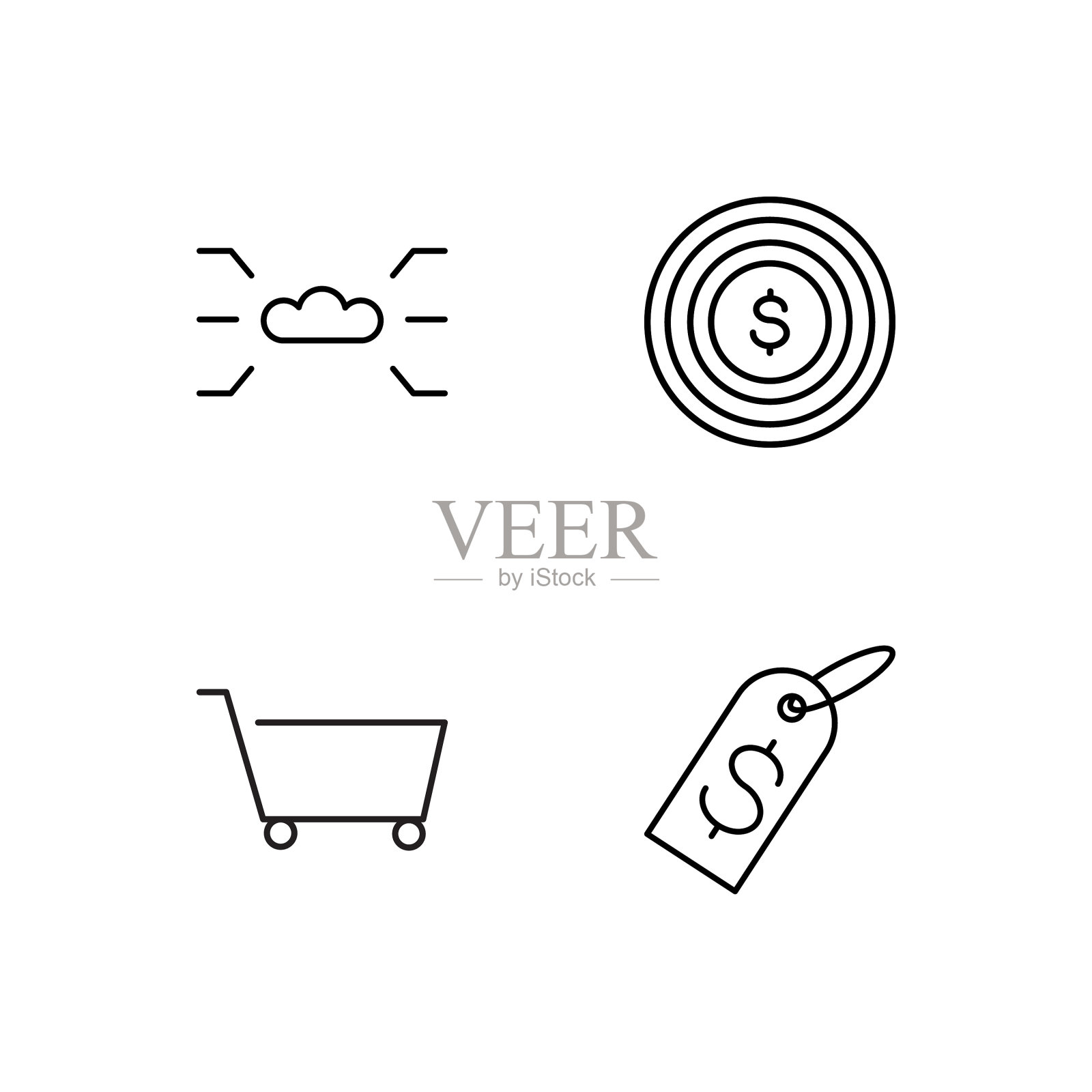 业务简单概述图标集图标素材