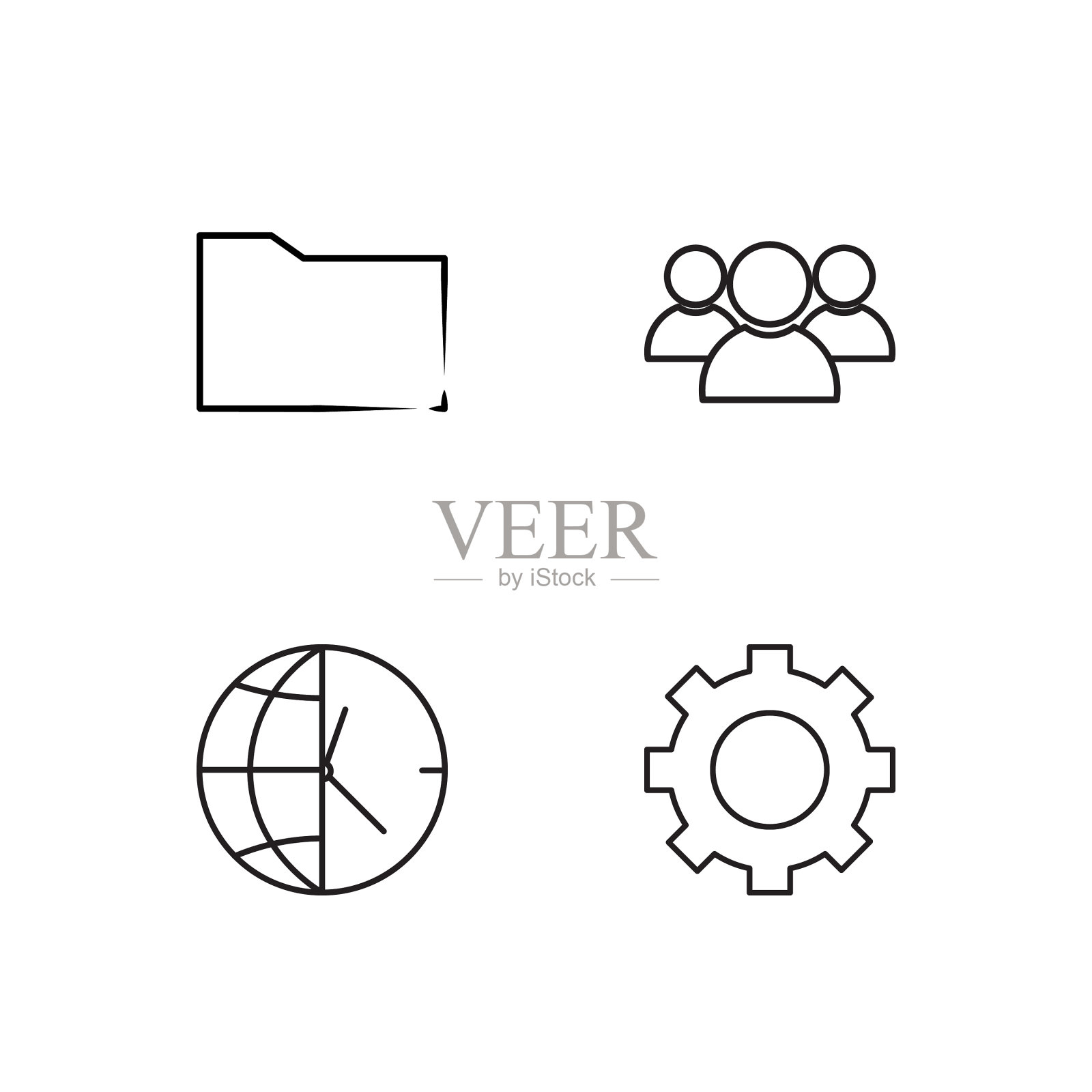 业务简单概述图标集图标素材