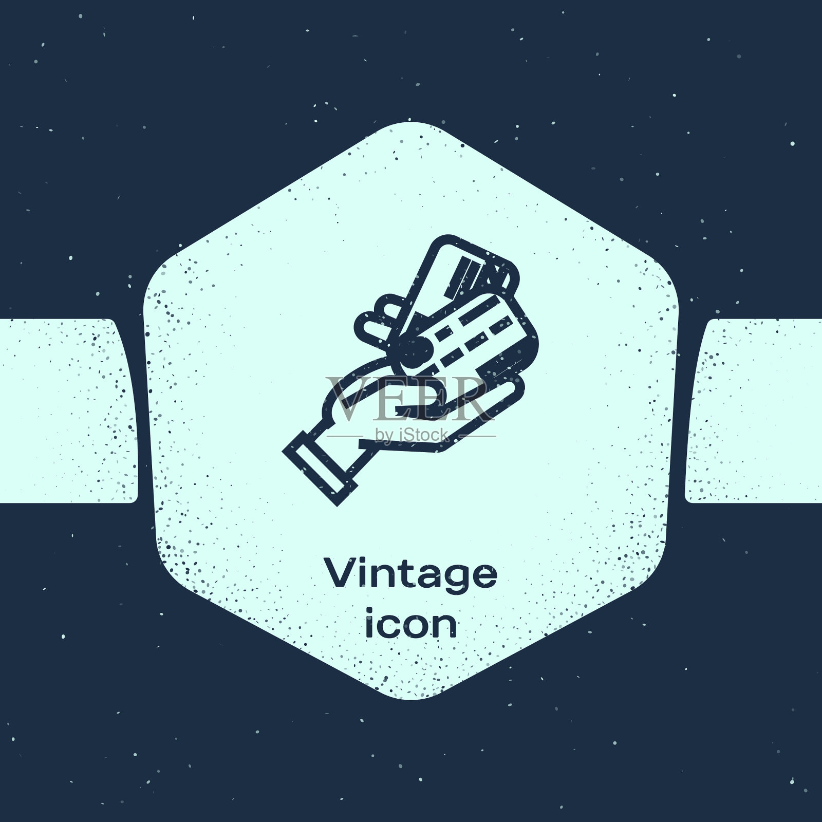 垃圾线人的手拿着信用卡图标素材