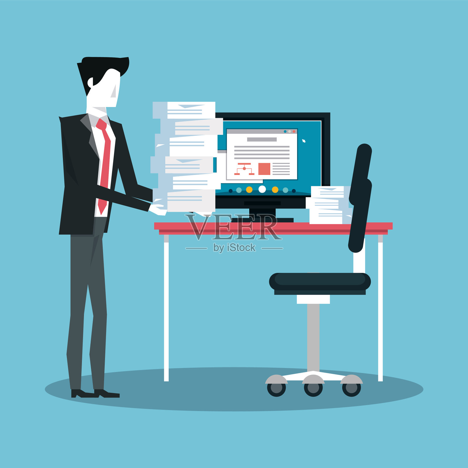 商人的工作阿凡达插画图片素材