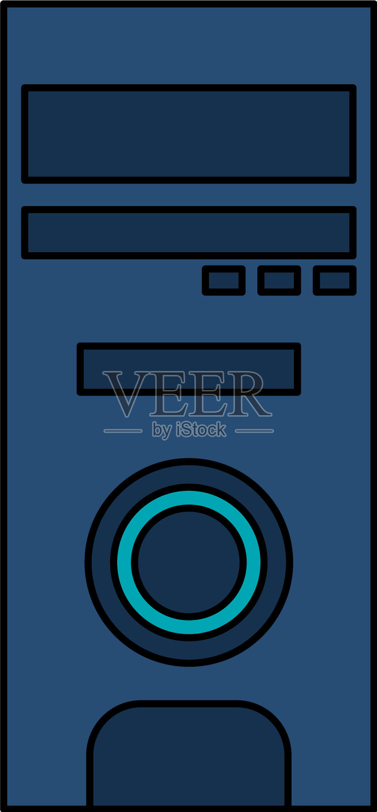 CPU塔图标图像插画图片素材