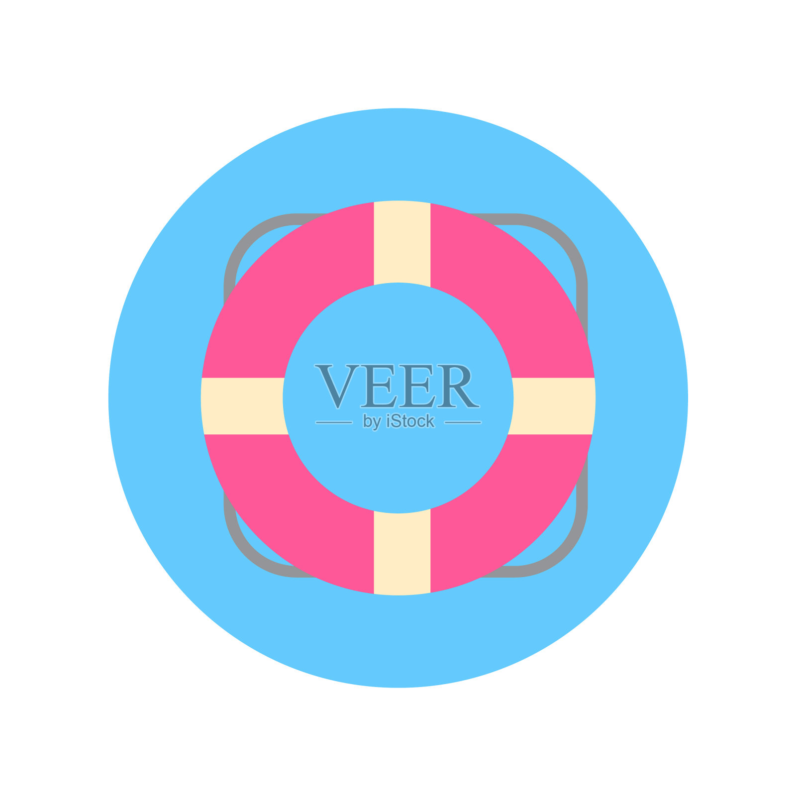 救生圈图标暑假旅游图标素材