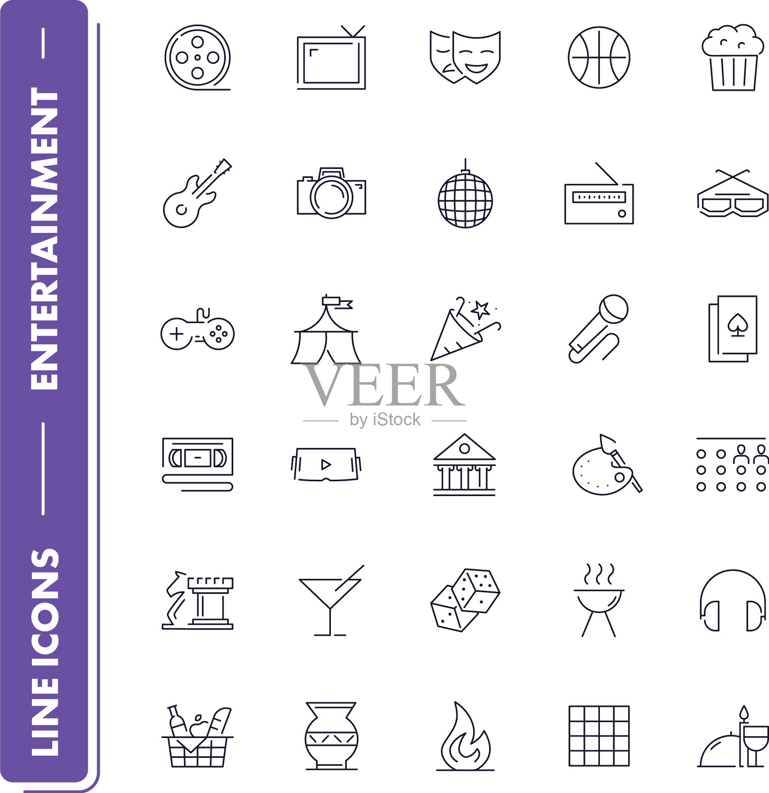 Line ICONS集合娱乐图标素材