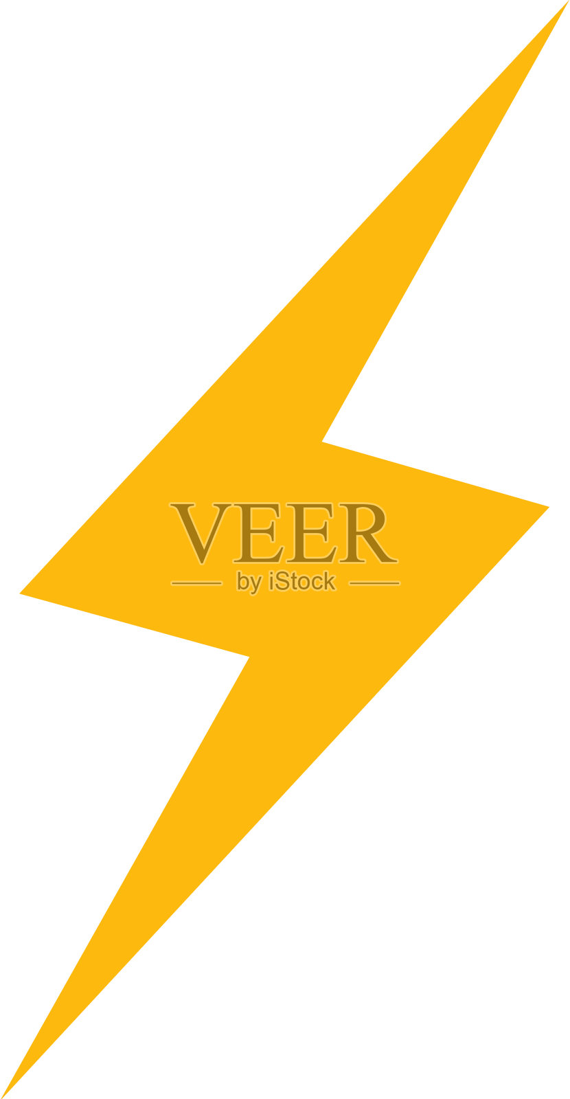 闪电图标标志和符号设计元素图片