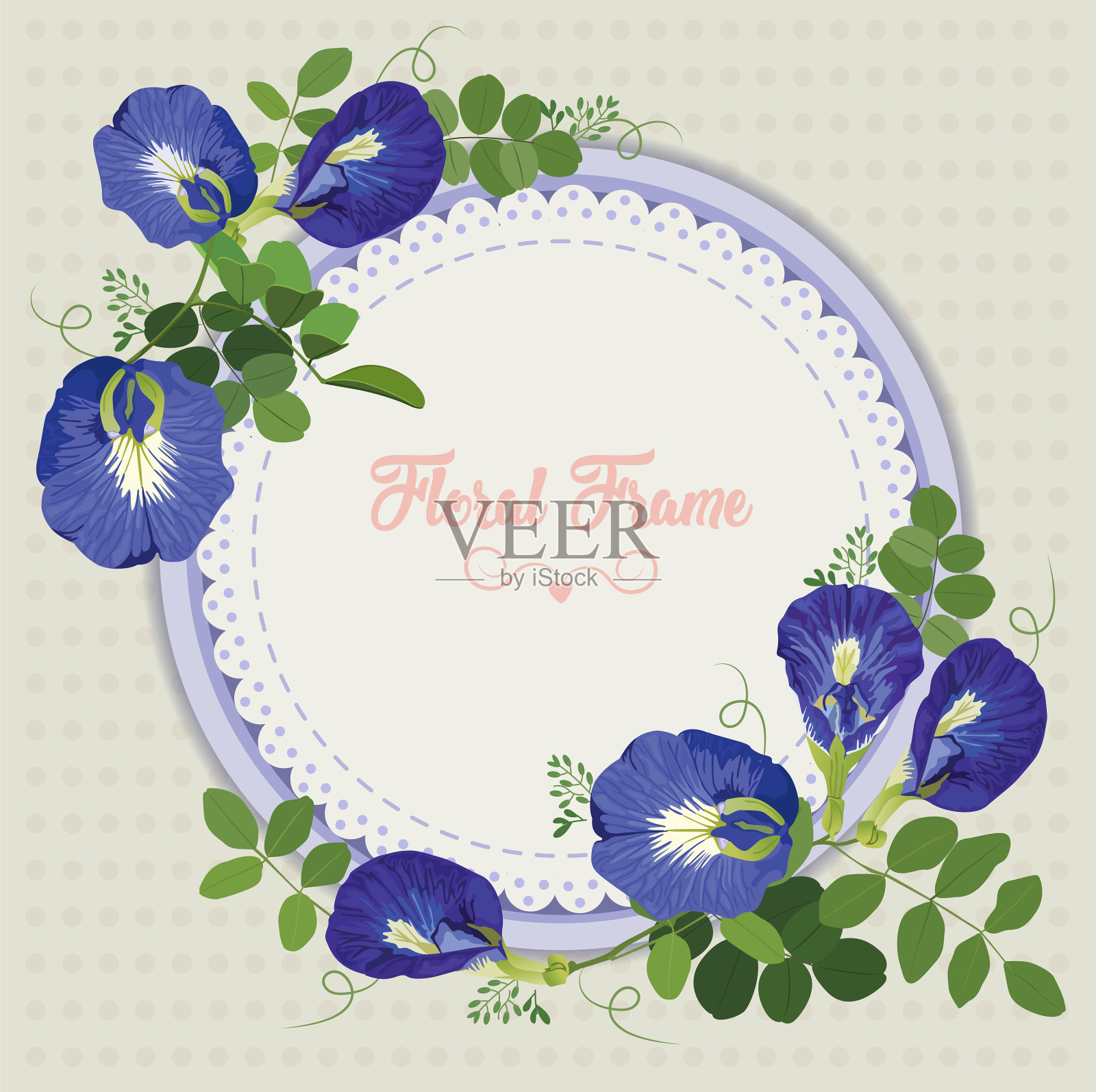 豌豆花插画图片素材