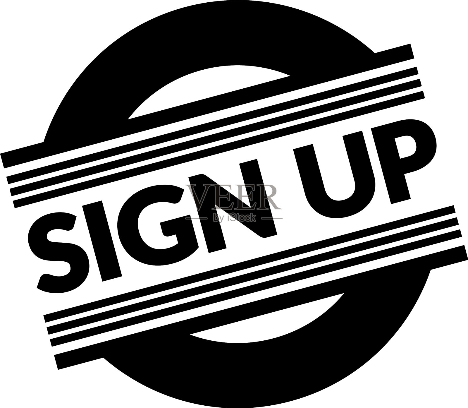 签名盖章在白色插画图片素材