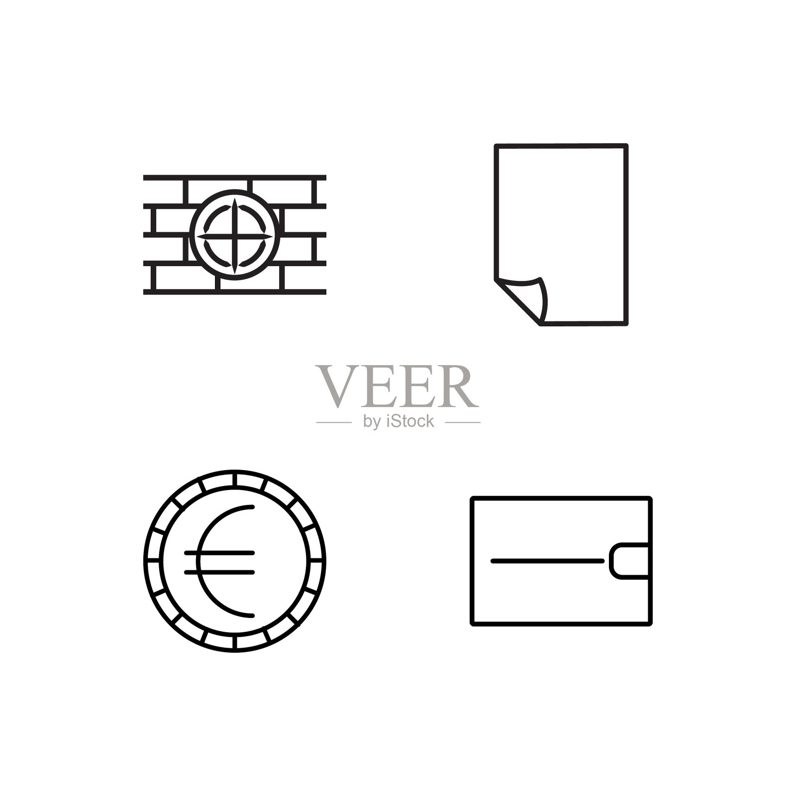 业务简单概述图标集图标素材