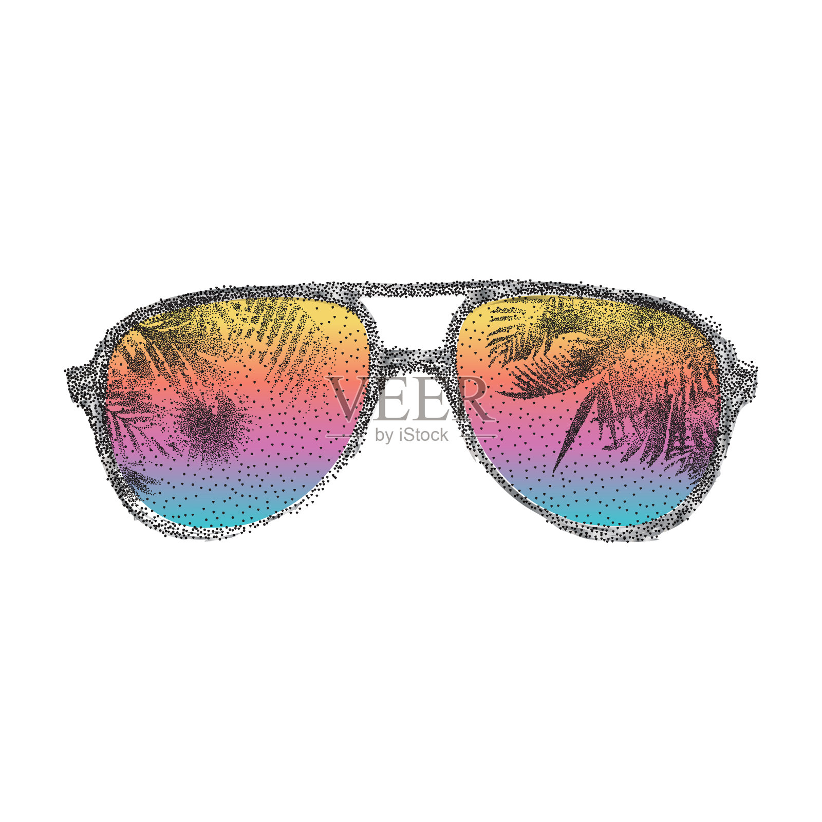 虚线太阳镜背景设计元素图片