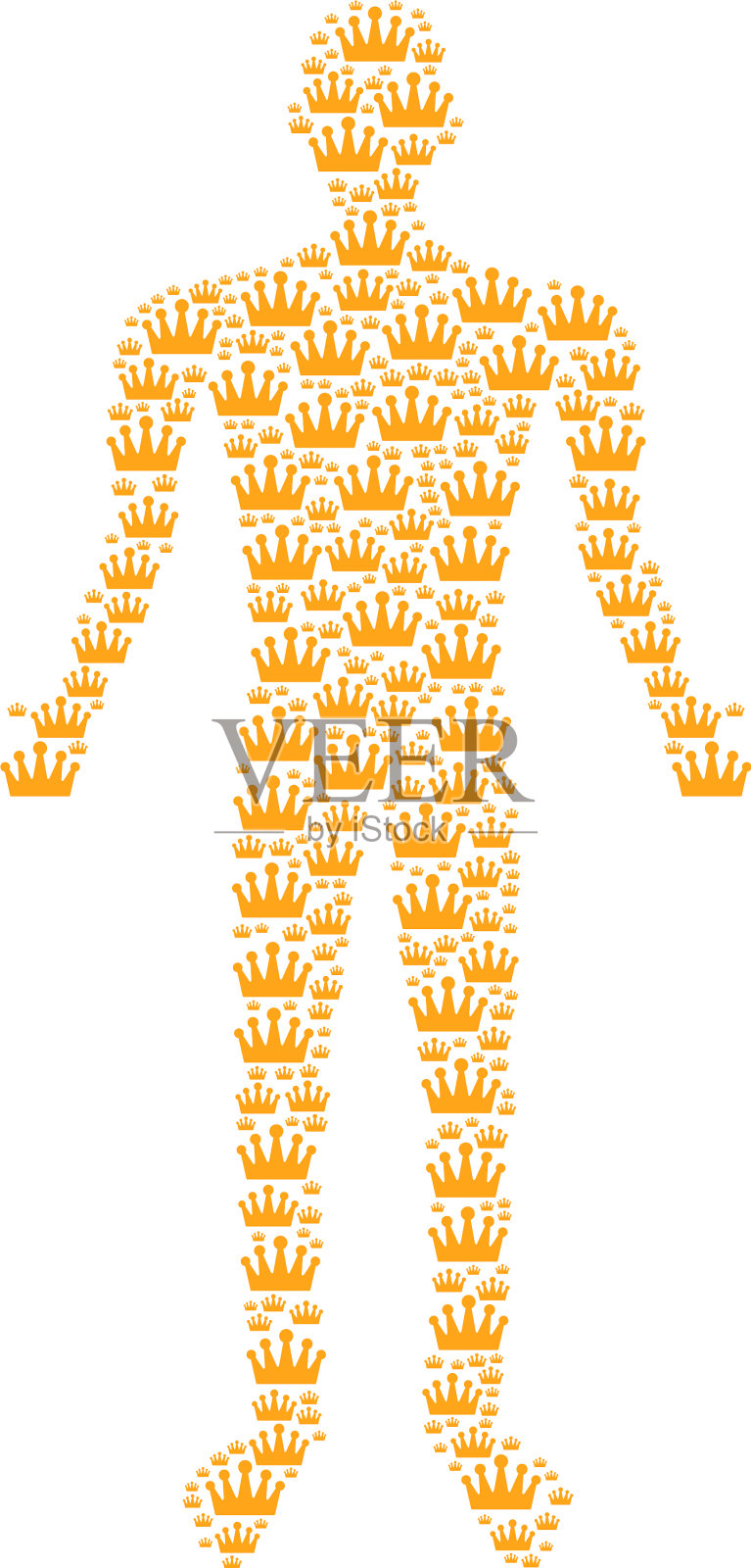 皇冠人图插画图片素材