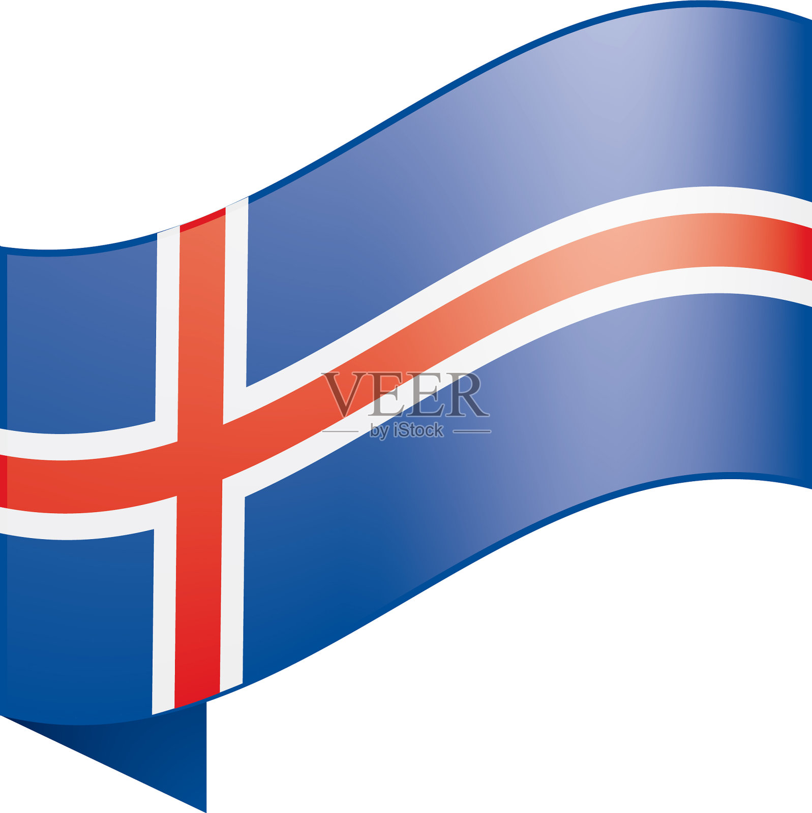冰岛的旗帜设计元素图片