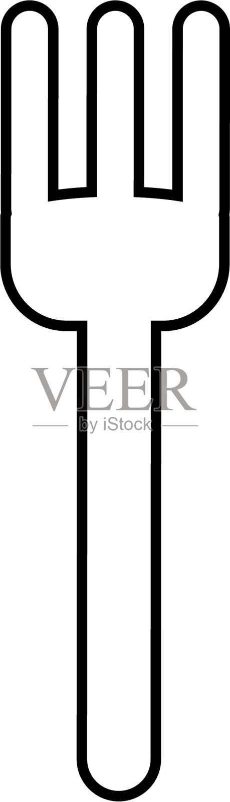 叉子餐具工具孤立图标设计元素图片
