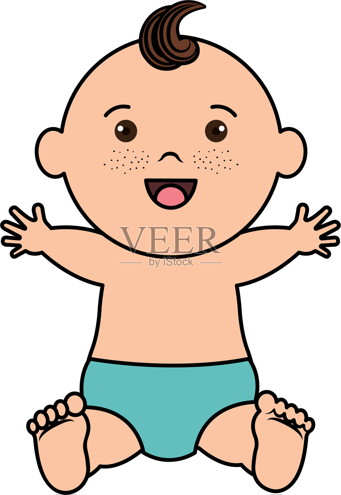 婴儿衣服快乐设计元素图片