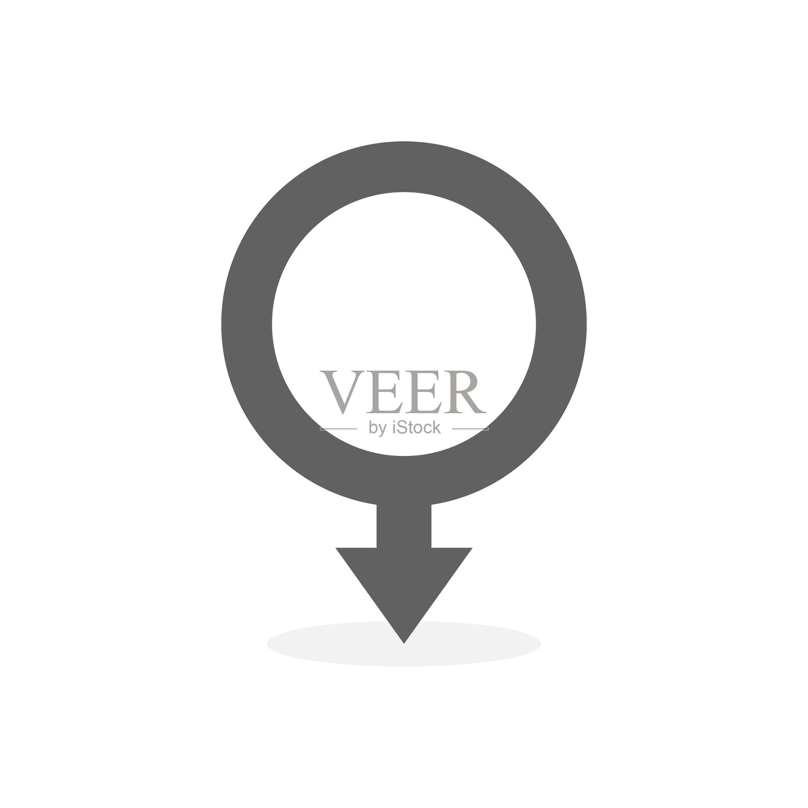 灰色地图标记和引脚图标素材