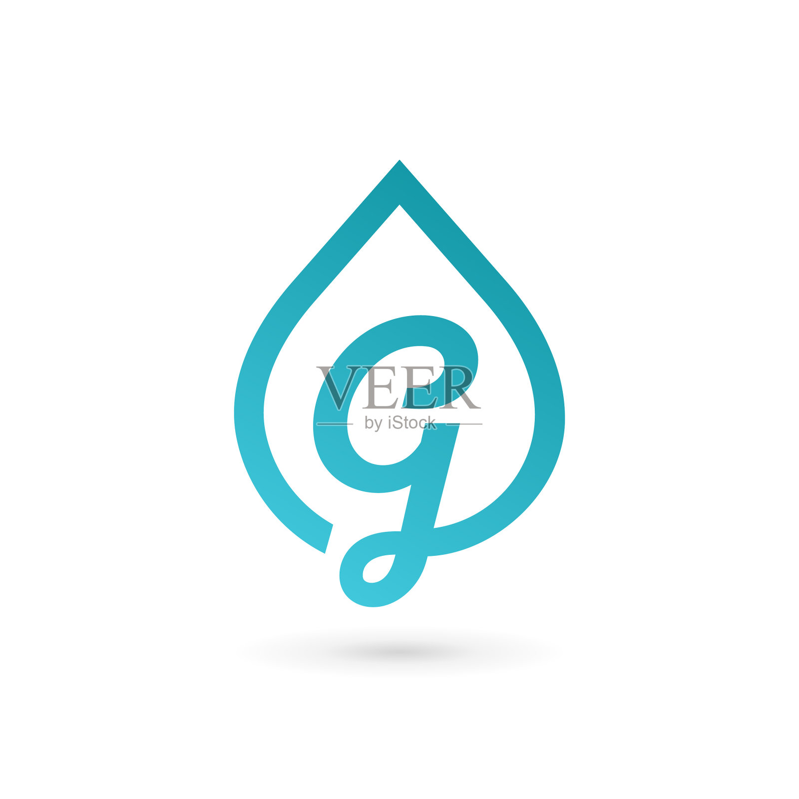 字母水滴标志图标设计模板设计元素图片