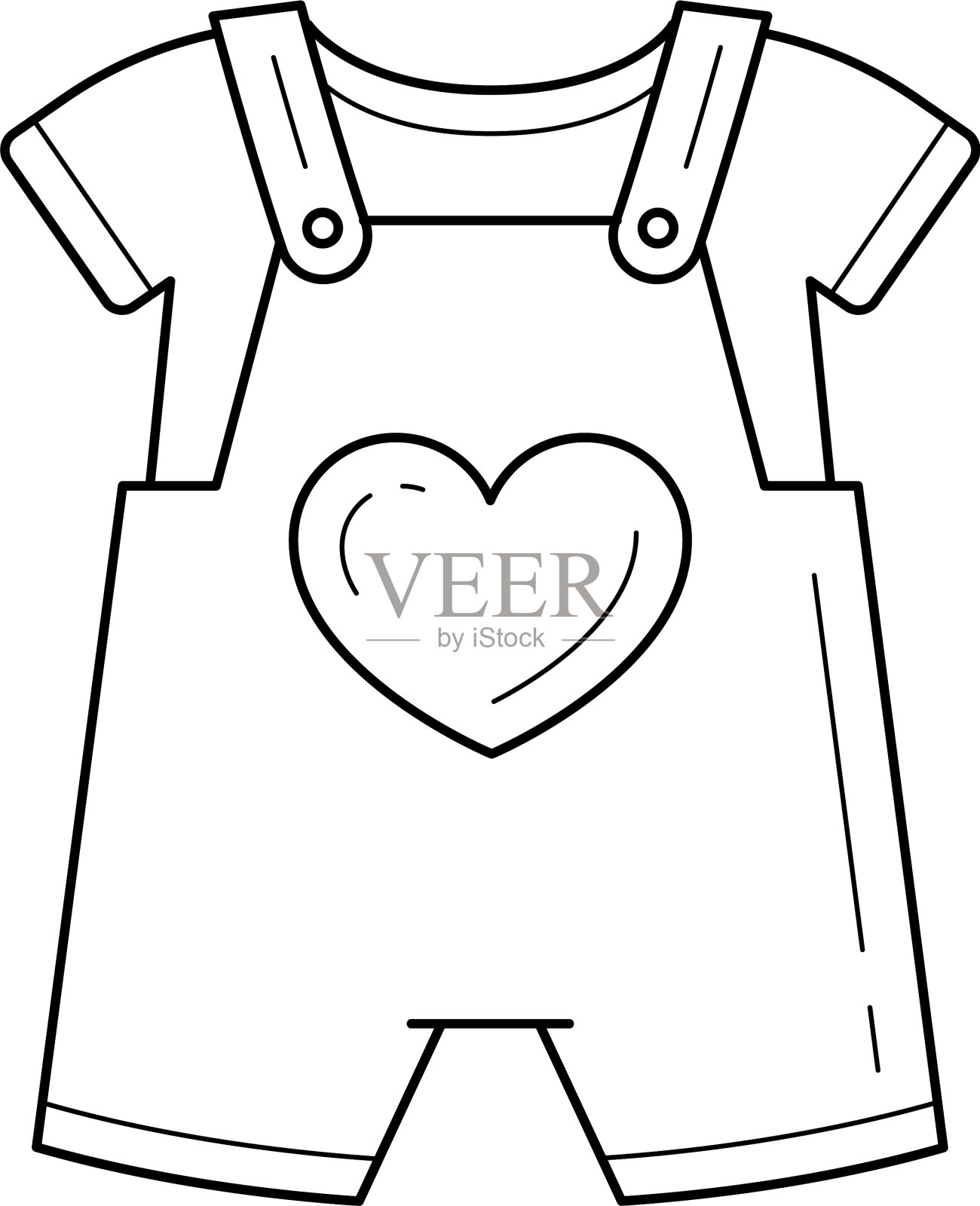 婴儿连体衣线图标设计元素图片