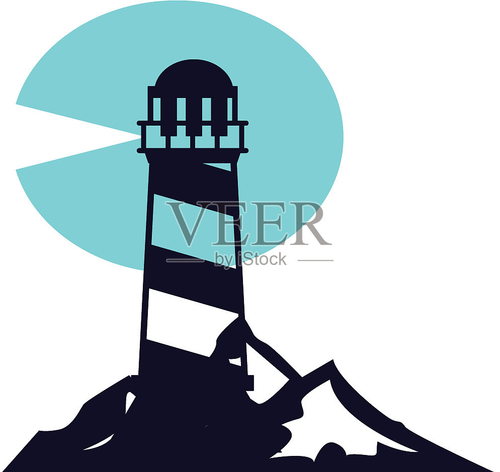 集灯塔标志设计元素图片