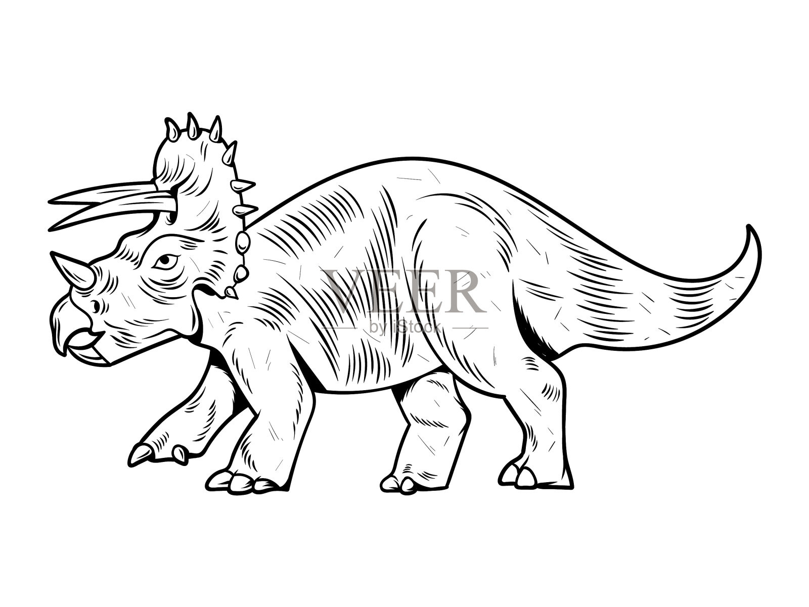 三角龙,巨大危险的恐龙恐龙设计元素图片