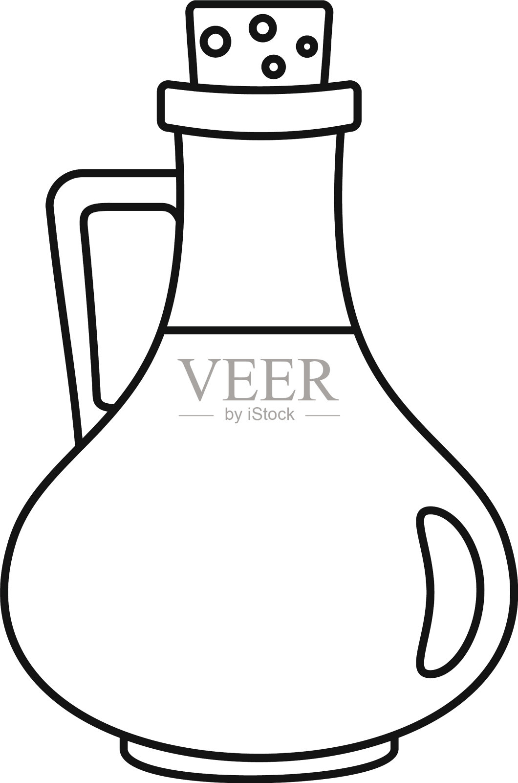 意大利橄榄油瓶图标轮廓风格设计元素图片