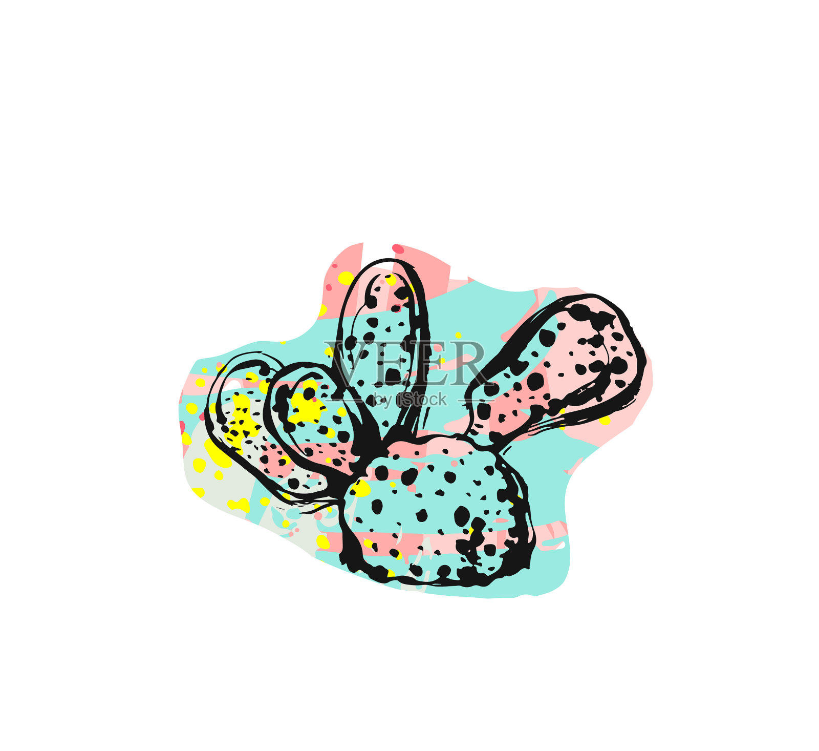 手绘抽象图形绘制设计元素图片