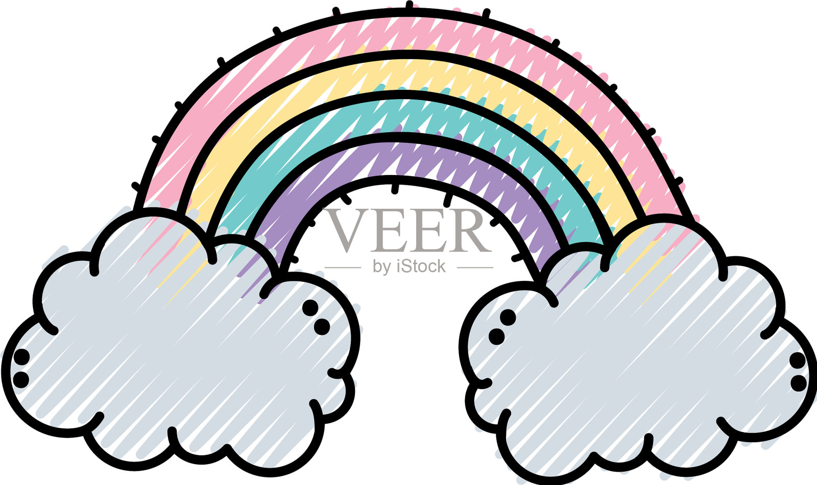 孤立的彩虹设计设计元素图片