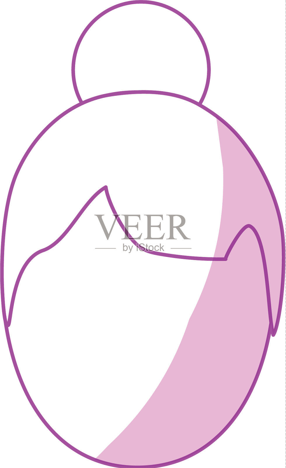 剪影头像女人的脸与发型设计设计元素图片