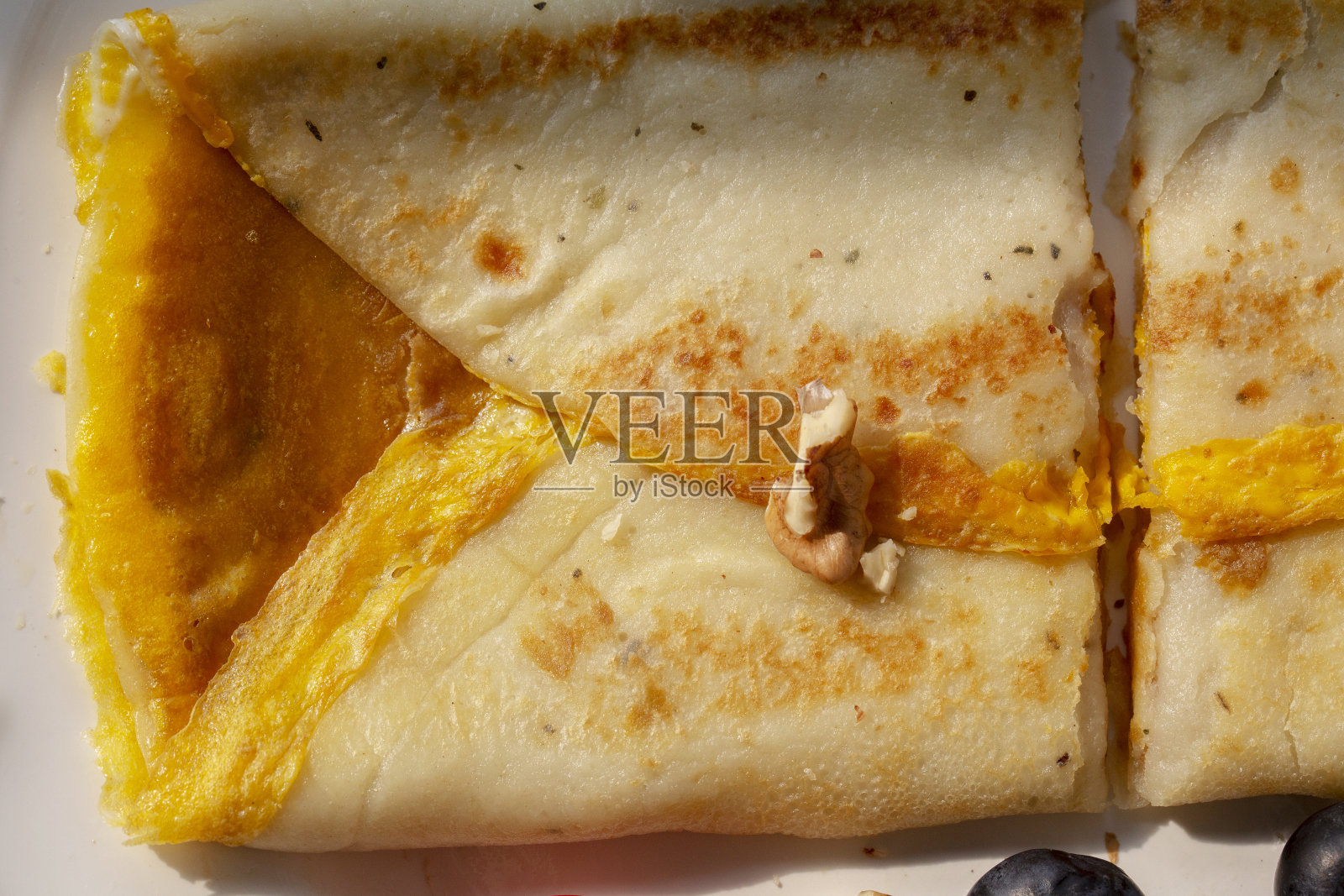 自制早餐:香辣麻酱煎饼照片摄影图片