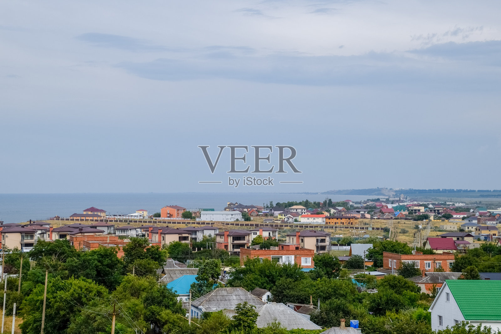 滨海风景亚速海,为祖国的村庄。照片摄影图片