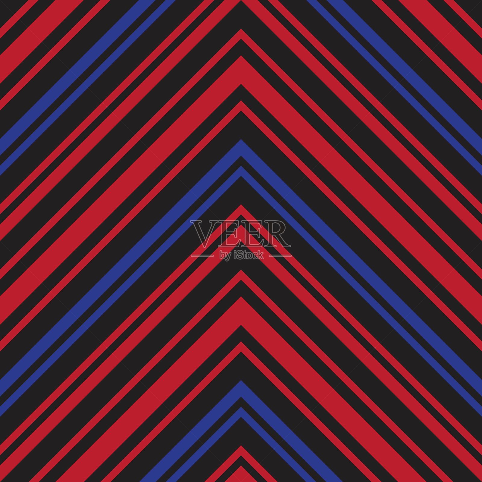 红色和海军Chevron斜条纹无缝图案背景插画图片素材