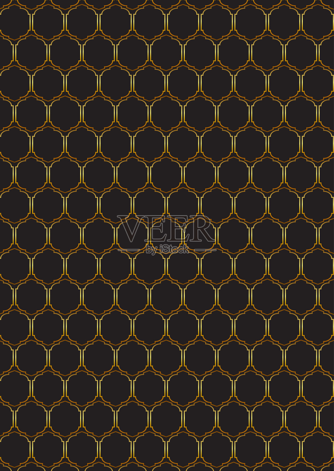 装饰性的金色和黑色图案设计插画图片素材