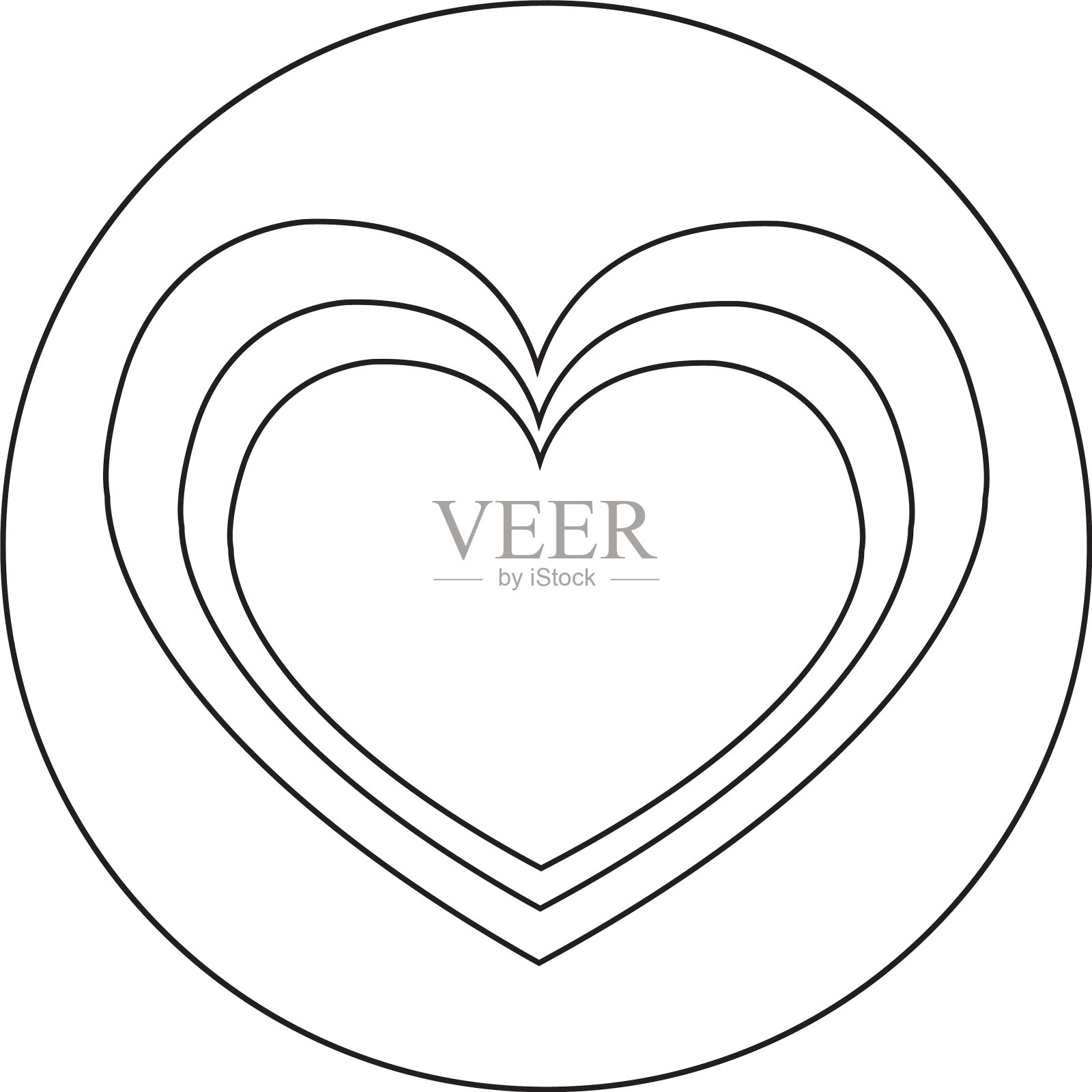 心的图标插画图片素材