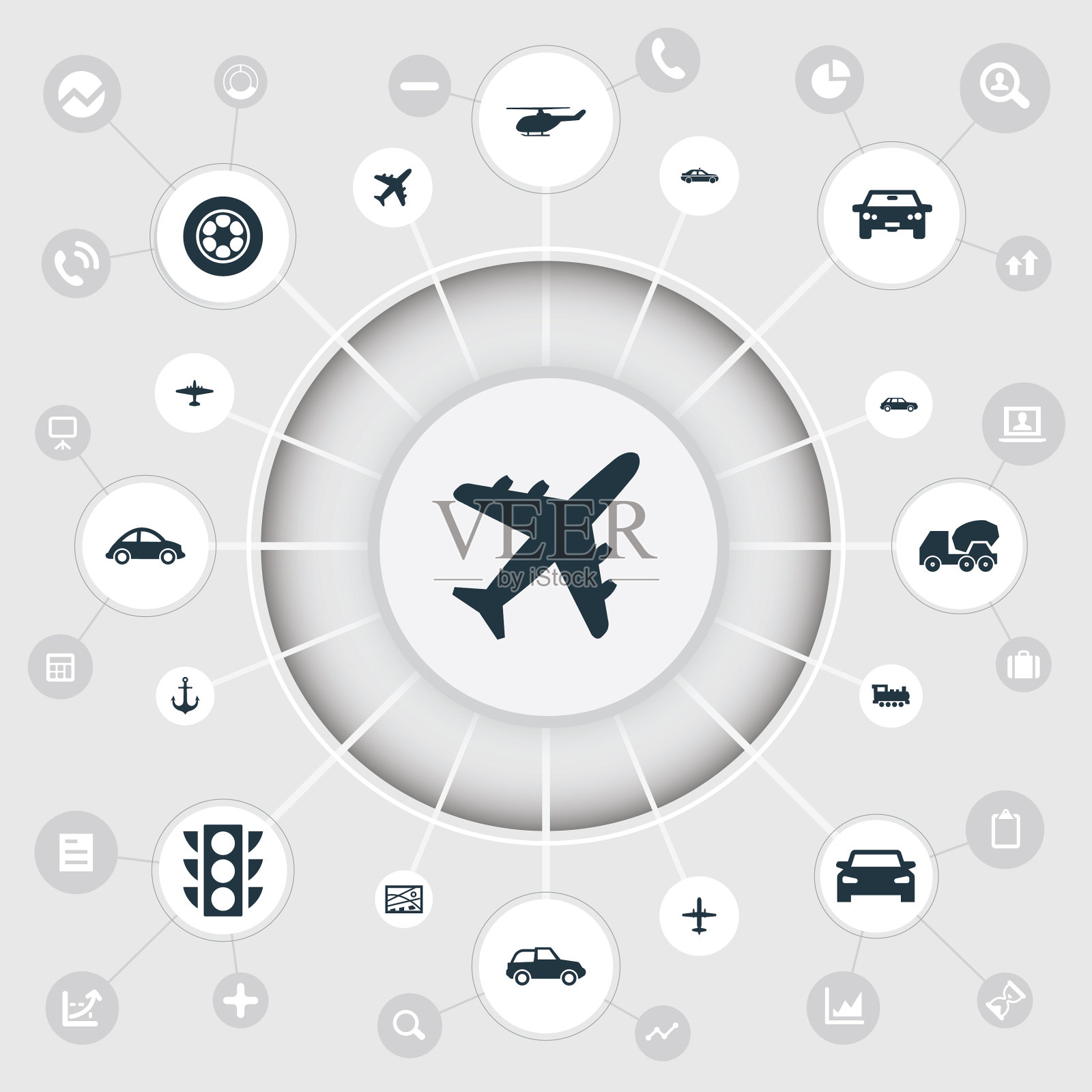 简易运输装置插画图片素材