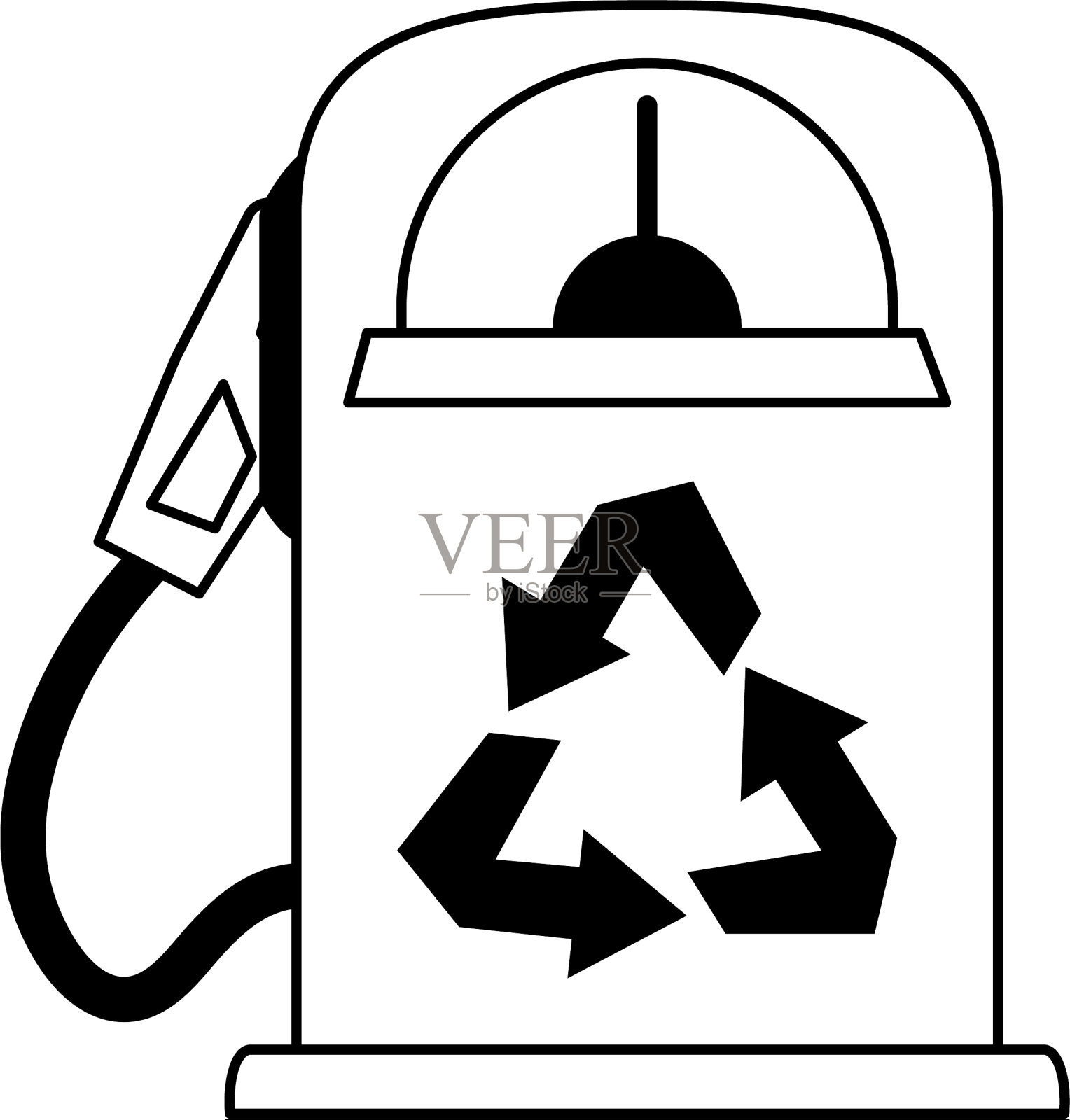 气泵回收相关图标形象插画图片素材