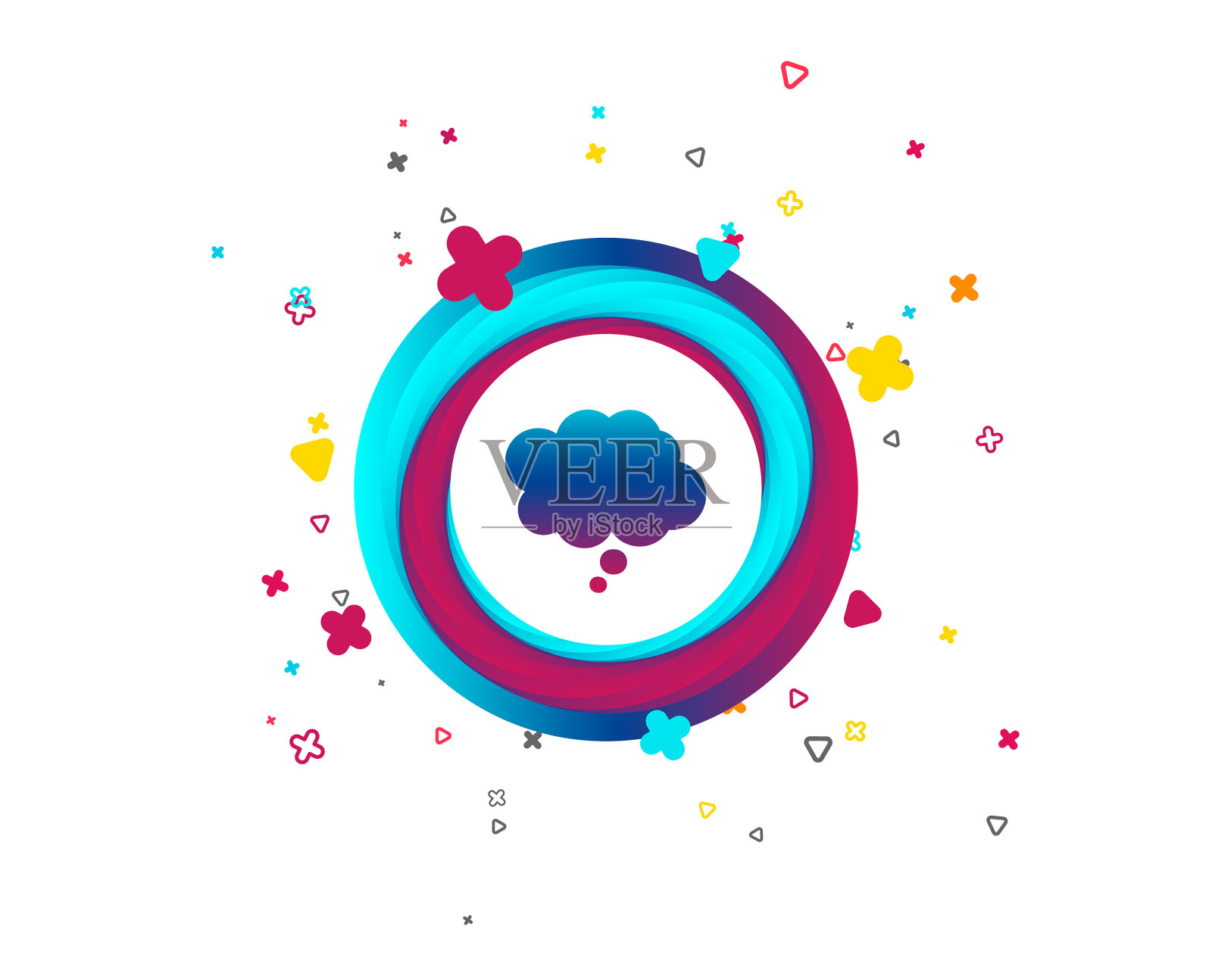 喜剧演讲气泡符号图标聊天思考符号插画图片素材