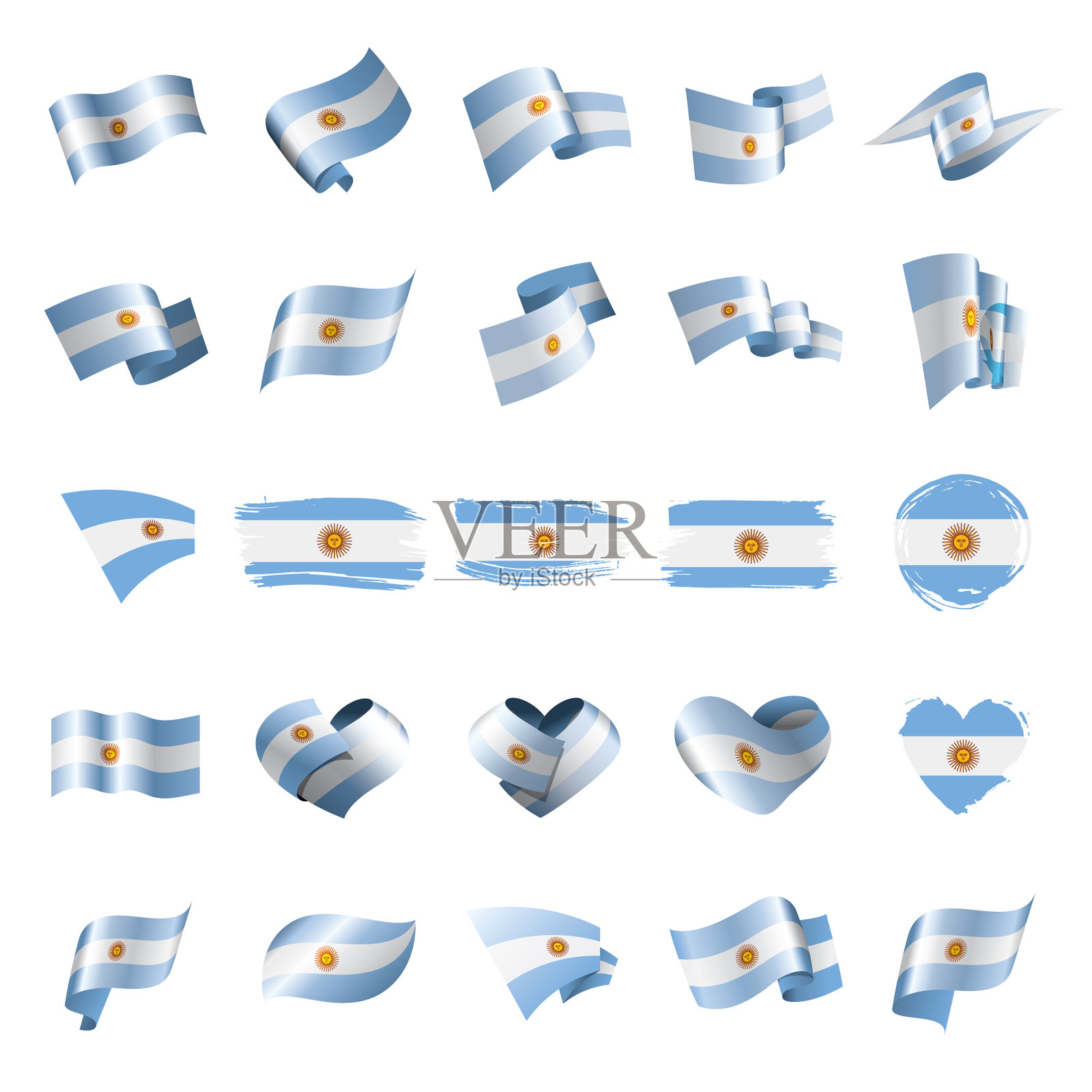 阿根廷国旗插画图片素材