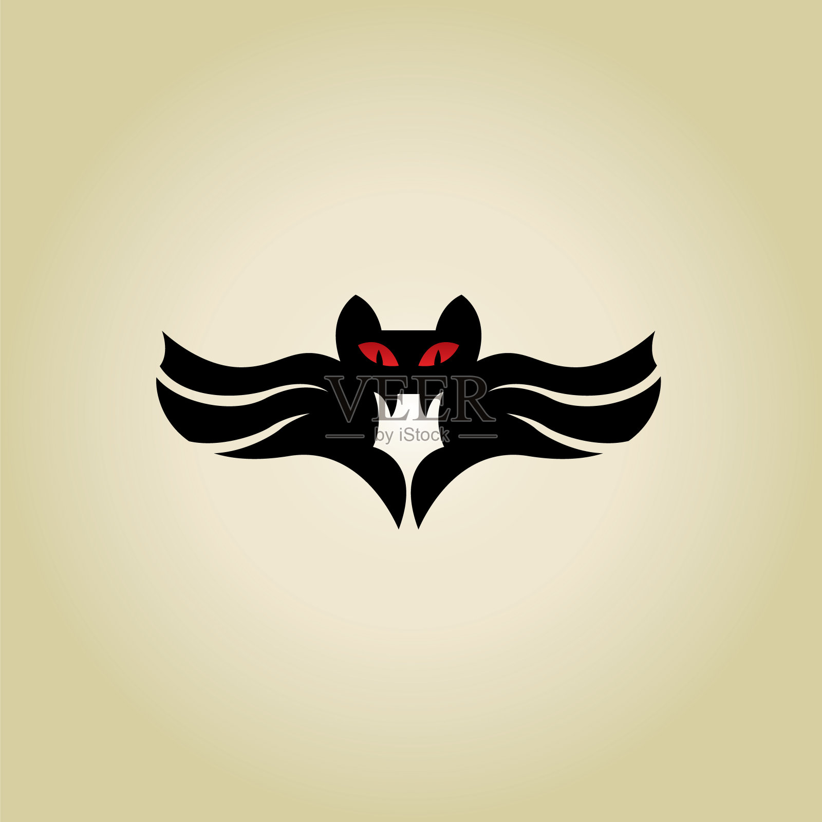 蝙蝠标志创意设计插画图片素材