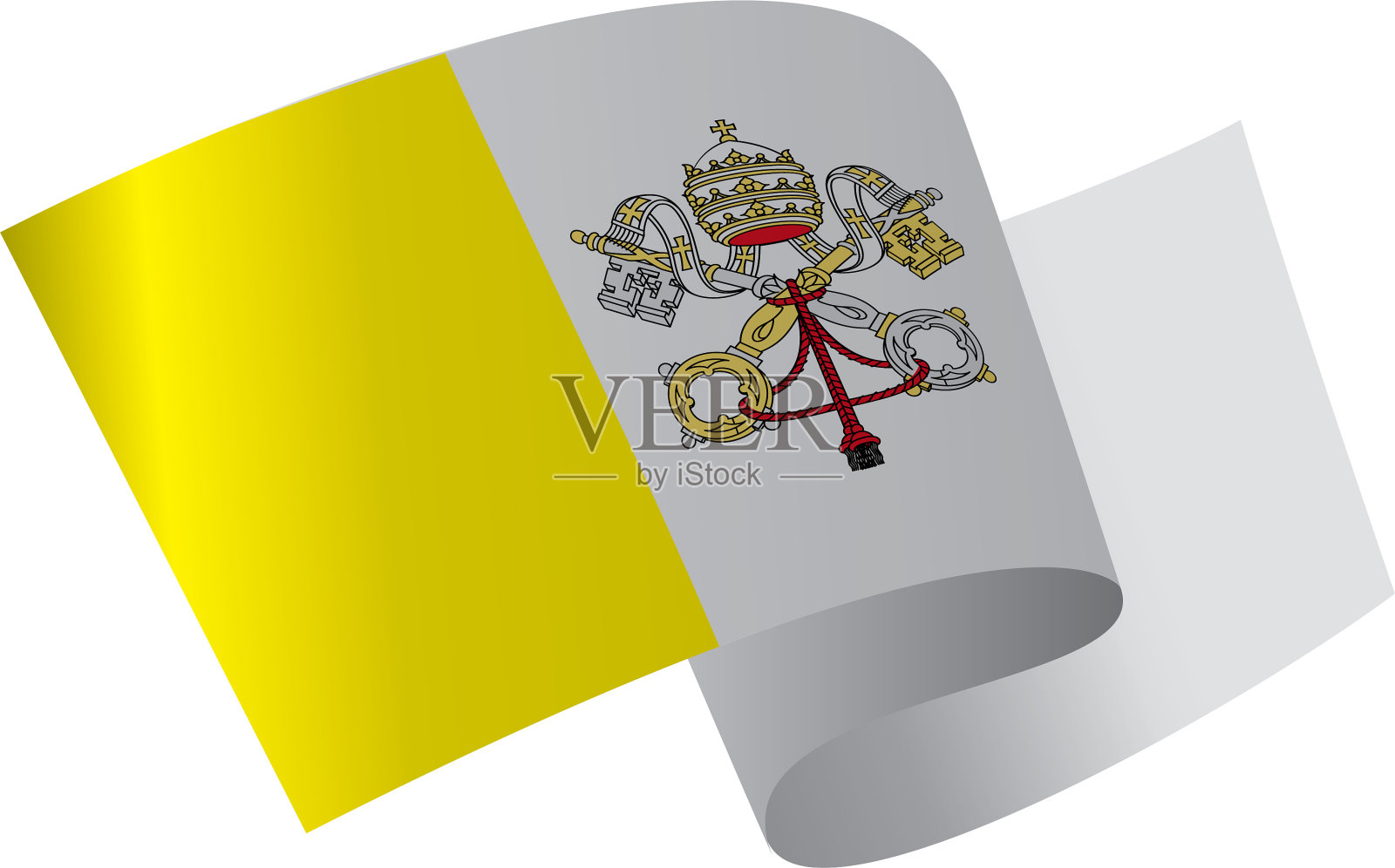 梵蒂冈国旗设计元素图片