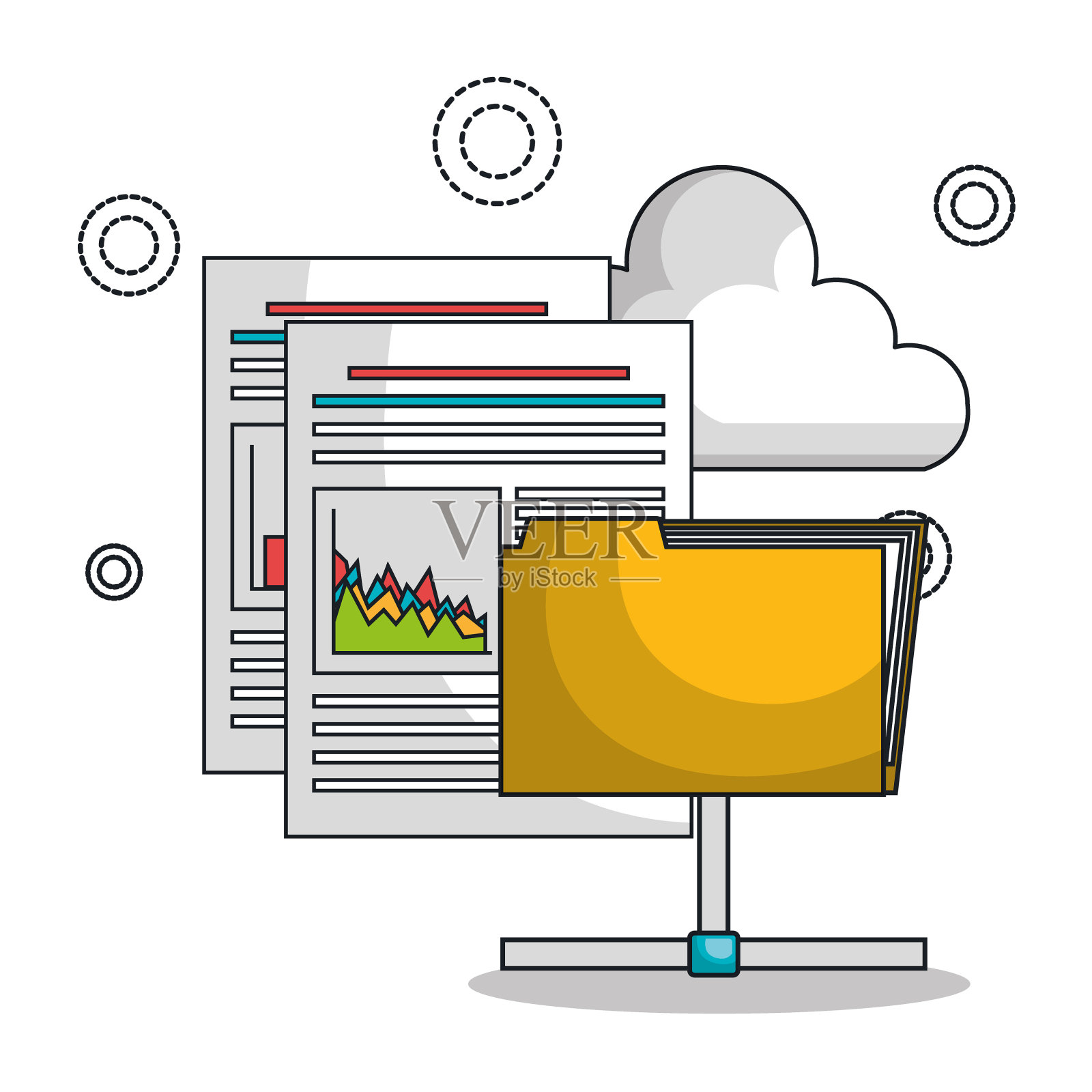 图标文件夹文件归档隔离插画图片素材