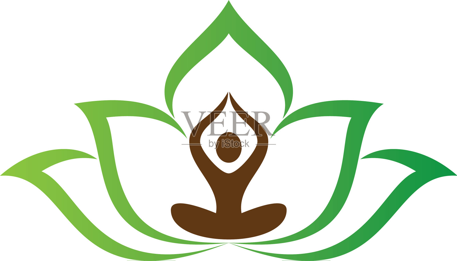 瑜伽冥想标志形象设计元素图片